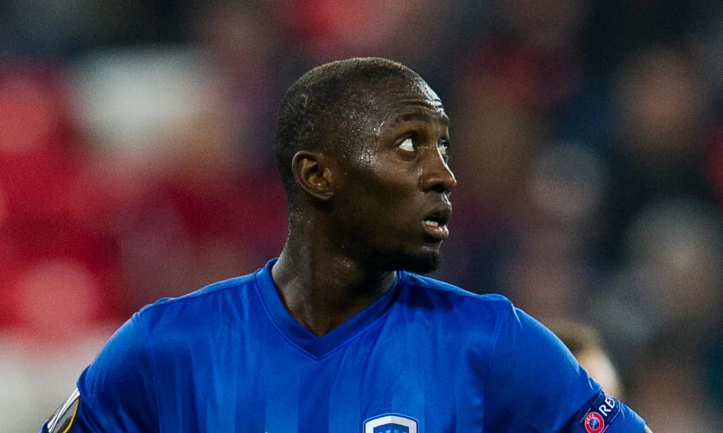 Stadium action shot of Nigerian striker linked to richest Nigerian footballers list 2026