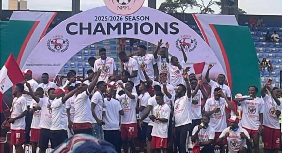 NPFL winner lifting trophy after receiving npfl prize money and awards 2026