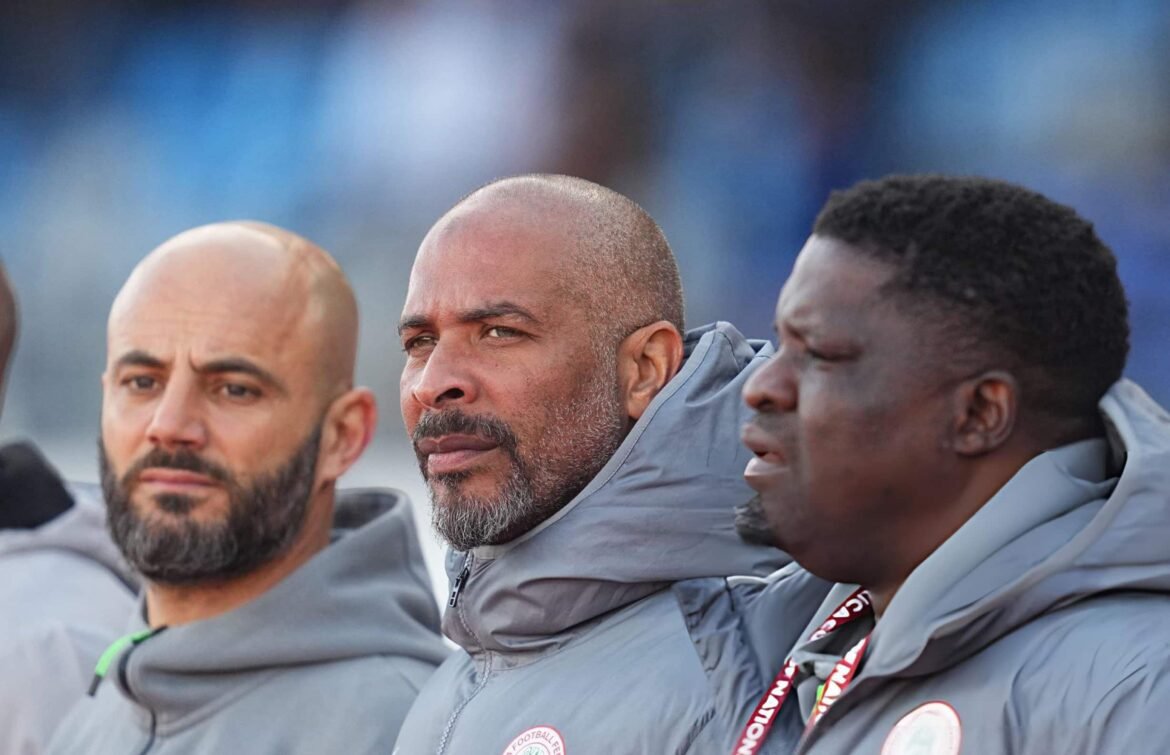 Super Eagles coach Eric Chelle during a Nigeria national team training session